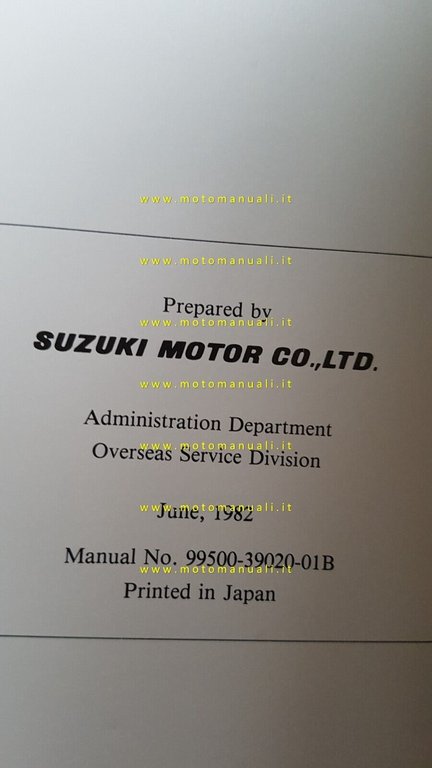 Suzuki GS 1100 G 1982 manuale officina ITALIANO originale workshop …