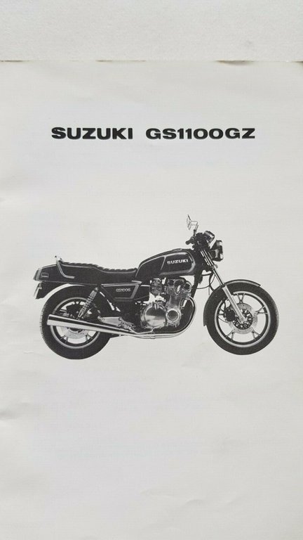 SUZUKI GS 1100 GZ 1982 catalogo ricambi originale spare parts …