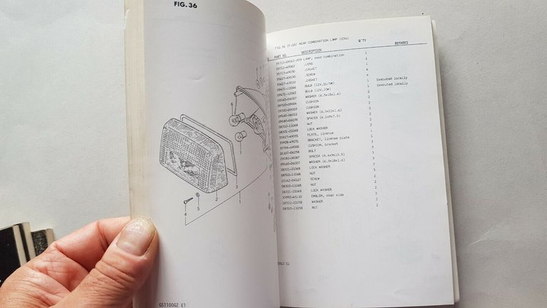 SUZUKI GS 1100 GZ 1982 catalogo ricambi originale spare parts …