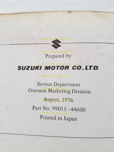 Suzuki GS 400 1976 manuale uso manutenzione libretto originale INGLESE