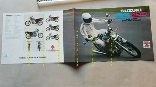 Suzuki GS 400 1977 depliant moto originale brochure ITALIANO