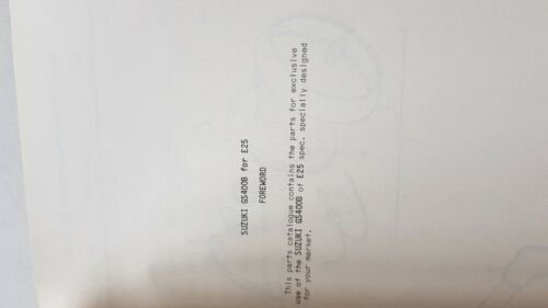 SUZUKI GS 400 B 1976 catalogo ricambi originale spare parts …
