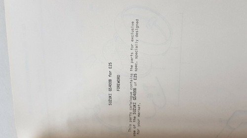 SUZUKI GS 400 B 1976 catalogo ricambi originale spare parts …