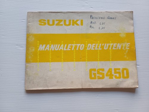 Suzuki GS 450 1979 manuale uso manutenzione italiano originale