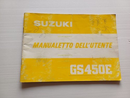 Suzuki GS 450 E 1980-81 manuale uso manutenzione moto ITALIANO …