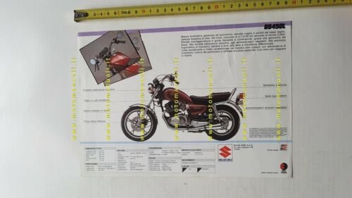 Suzuki GS 450 L 1986 depliant ITALIANO originale moto genuine …