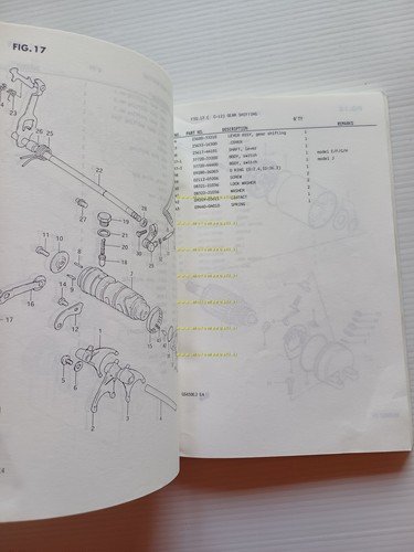 Suzuki GS 450 SE-SF-SG-SH-SJ-SUJ 1987-88 catalogo ricambi originale