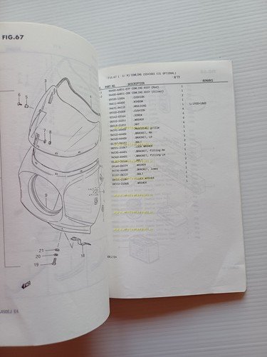 Suzuki GS 450 SE-SF-SG-SH-SJ-SUJ 1987-88 catalogo ricambi originale