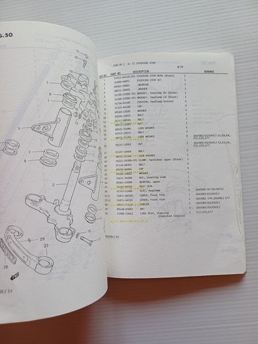 Suzuki GS 450 SE-SF-SG-SH-SJ-SUJ 1987-88 catalogo ricambi originale