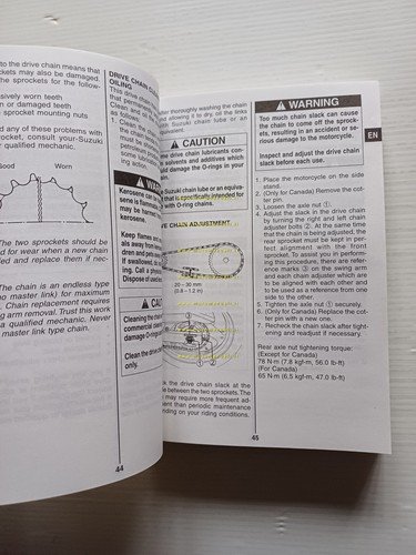 SUZUKI GS 500 2001-02 manuale uso manutenzione libretto italiano originale