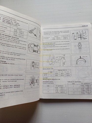 SUZUKI GS 500 E 1989 manuale officina originale INGLESE workshop …