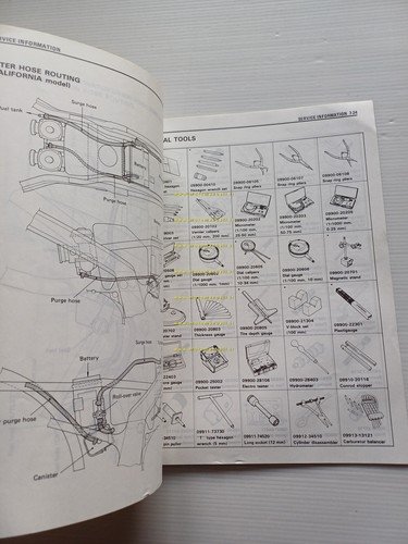 SUZUKI GS 500 E 1989 manuale officina originale INGLESE workshop …