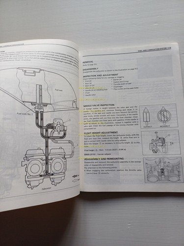 SUZUKI GS 500 E 1989 manuale officina originale INGLESE workshop …