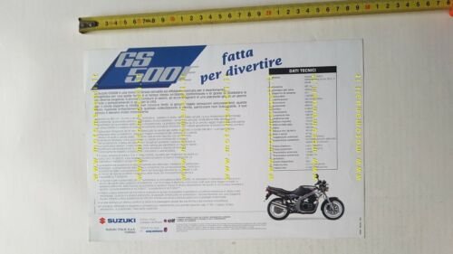 Suzuki GS 500 E 1993 depliant italiano originale genuine brochure