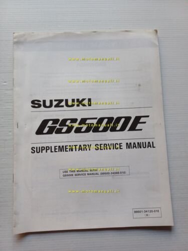 Suzuki GS 500 ET 1996 AGGIORNAMENTO manuale officina inglese originale