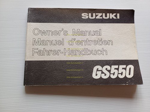Suzuki GS 550 1977-78 manuale uso manutenzione libretto originale testo …