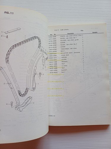 Suzuki GS 550 MX - MZ 1981 catalogo ricambi originale