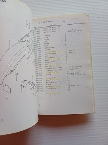 Suzuki GS 550 MX - MZ 1981 catalogo ricambi originale
