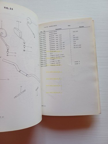 Suzuki GS 550 MX - MZ 1981 catalogo ricambi originale