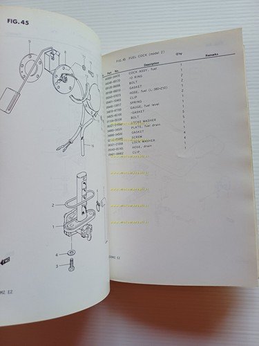 Suzuki GS 550 MX - MZ 1981 catalogo ricambi originale