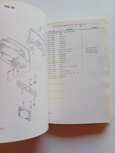 Suzuki GS 550 MX - MZ 1981 catalogo ricambi originale