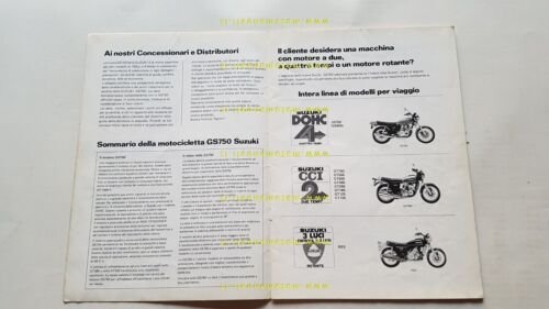 Suzuki GS 750 1976 manuale presentazione per rete vendita ITALIANO …