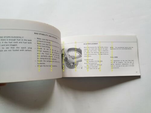 Suzuki GS 750 1976 manuale uso manutenzione INGLESE originale moto