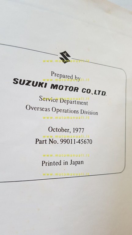 SUZUKI GS 750 1977-78 manuale uso manutenzione libretto originale OWNER'S …