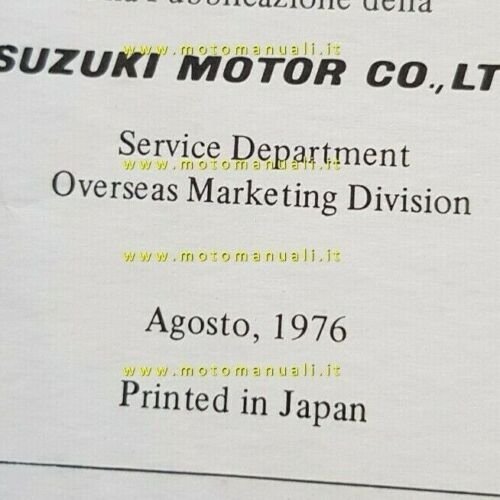 Suzuki GS 750 D 1976 manuale uso manutenzione moto originale …