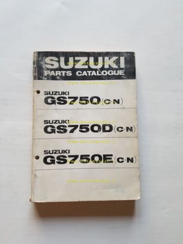Suzuki GS 750-D-E 1978 catalogo ricambi originale spare parts catalogue