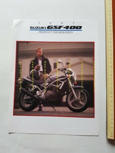 Suzuki GSF 400 1991 Product Information cartella stampa depliant INGLESE