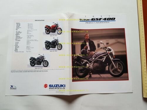 Suzuki GSF 400 1991 Product Information cartella stampa depliant INGLESE