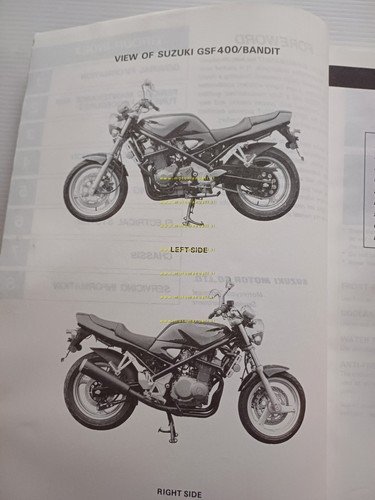 Suzuki GSF 400 BANDIT 1990 manuale officina riparazione originale TESTO …
