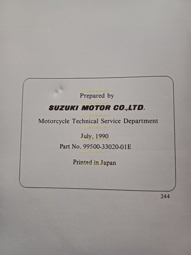 Suzuki GSF 400 BANDIT 1990 manuale officina riparazione originale TESTO …