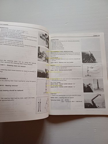 Suzuki GSF 400 BANDIT 1990 manuale officina riparazione originale TESTO …