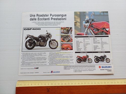 Suzuki GSF 400 Bandit 1991 depliant italiano originale