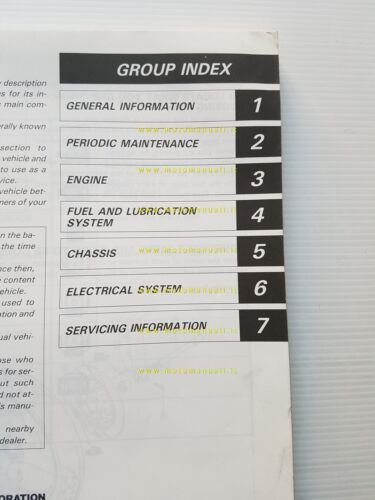 SUZUKI GSF 600 1995 manuale officina originale WORKSHOP MANUAL