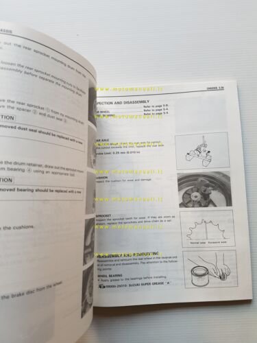 SUZUKI GSF 600 1995 manuale officina originale WORKSHOP MANUAL