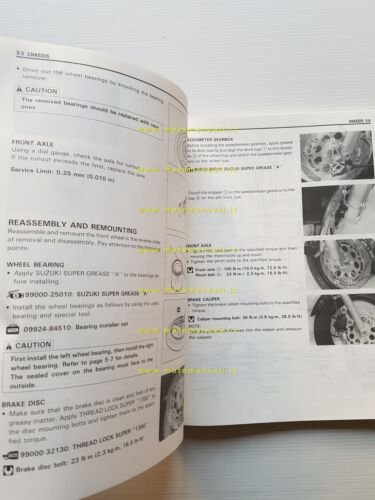 SUZUKI GSF 600 1995 manuale officina originale WORKSHOP MANUAL