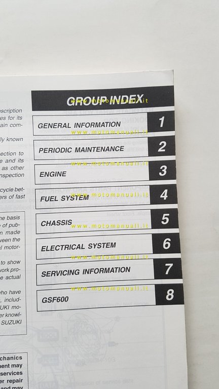 Suzuki GSF 600-600 S 2000 manuale officina INGLESE originale shop …
