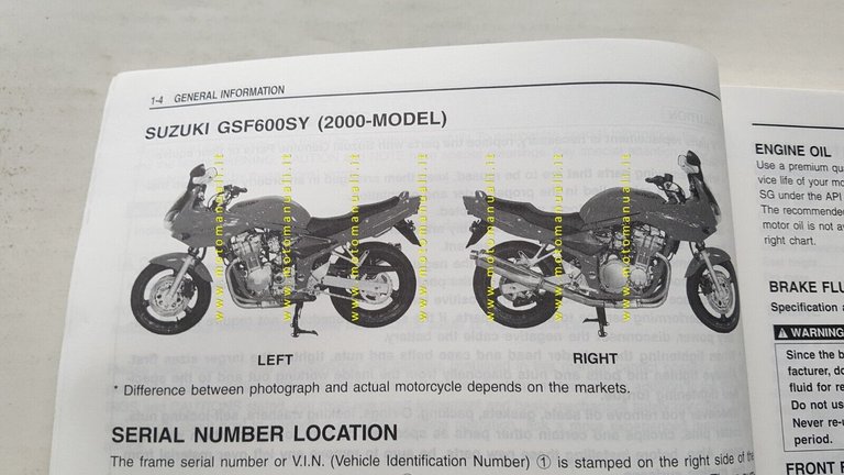Suzuki GSF 600-600 S 2000 manuale officina INGLESE originale shop …