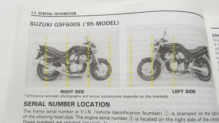 Suzuki GSF 600 BANDIT 1996-97 manuale officina ENGLISH originale