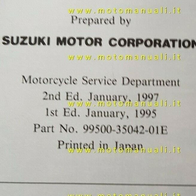 Suzuki GSF 600 BANDIT 1996-97 manuale officina ENGLISH originale