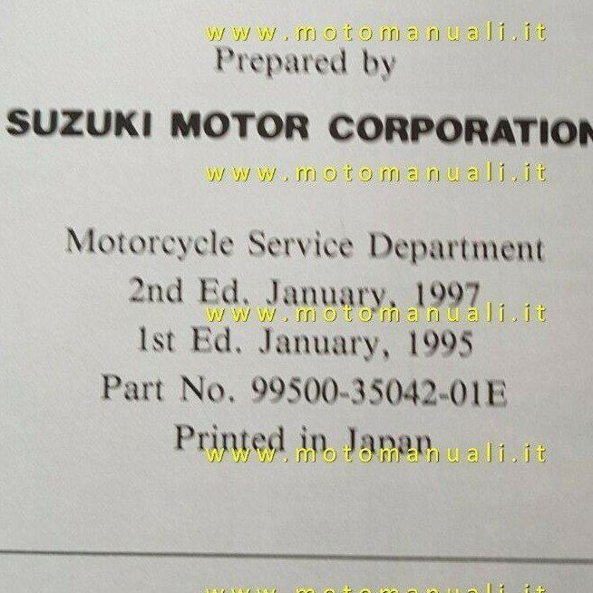 Suzuki GSF 600 BANDIT 1996-97 manuale officina ENGLISH originale