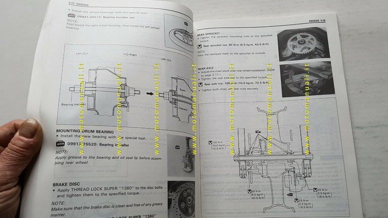 Suzuki GSF 600 BANDIT 1996-97 manuale officina ENGLISH originale