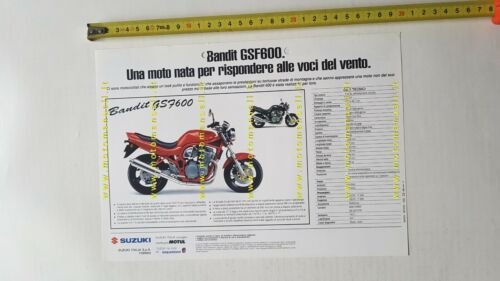 Suzuki GSF 600 Bandit 2000 depliant originale ITALIANO brochure moto