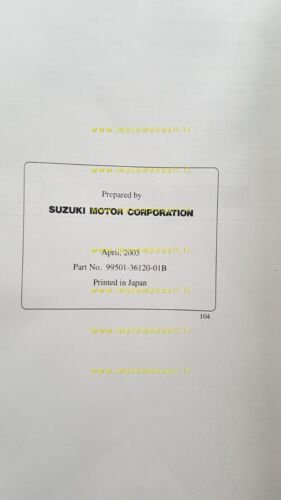 Suzuki GSF 650 ASA AGGIORNAMENTO 2005 manuale officina ITALIANO originale