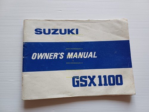 Suzuki GSX 1100 1979-80 manuale uso manutenzione INGLESE originale