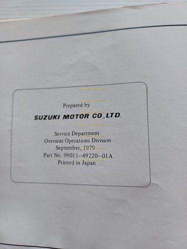 Suzuki GSX 1100 1979-80 manuale uso manutenzione INGLESE originale
