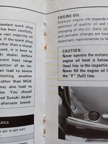 Suzuki GSX 1100 1979-80 manuale uso manutenzione INGLESE originale